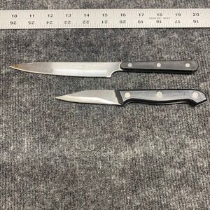 Eversharp Vintage Utility Knife and Stainless Paring Knife Set Black 2 Piece